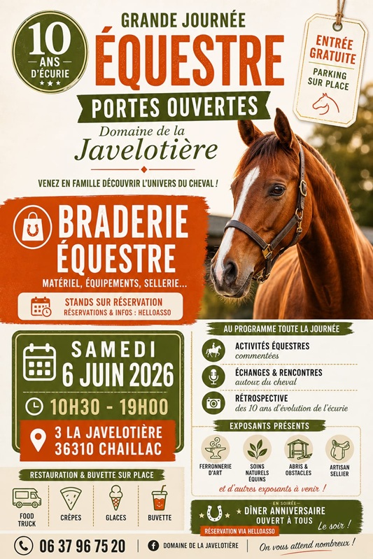 06-06 braderie equestre chaillac Domaine de la Javelotière