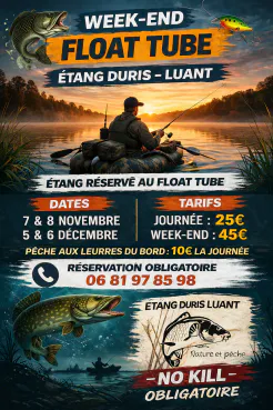 07et08-11 float tube LUANT  0201étang Duris