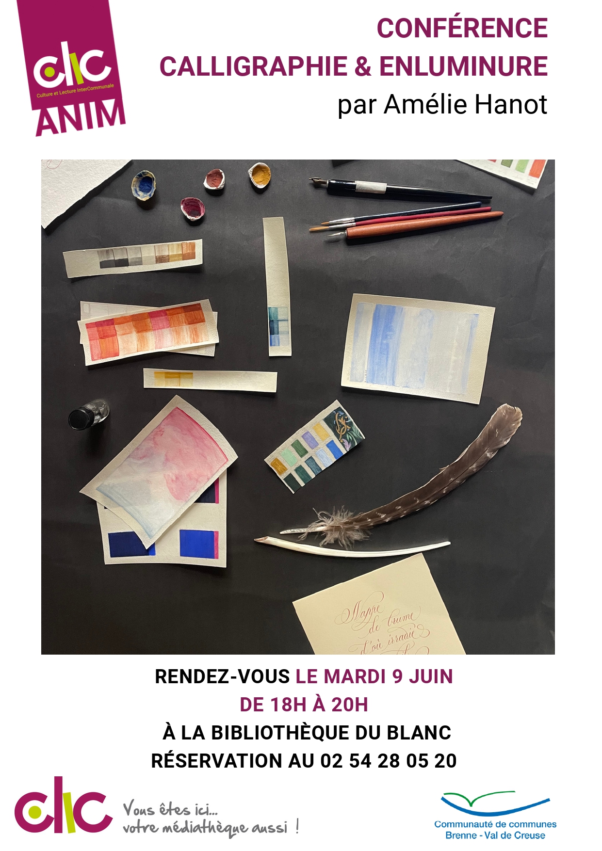 09-06 conférence calligraphie & enluminure LB ©CLIC