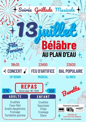 13-07 Concert feu d'art Bélâbre comité des fêtes Bélâbre 13-07 Concert feu d'art Bélâbre comité des fêtes Bélâbre