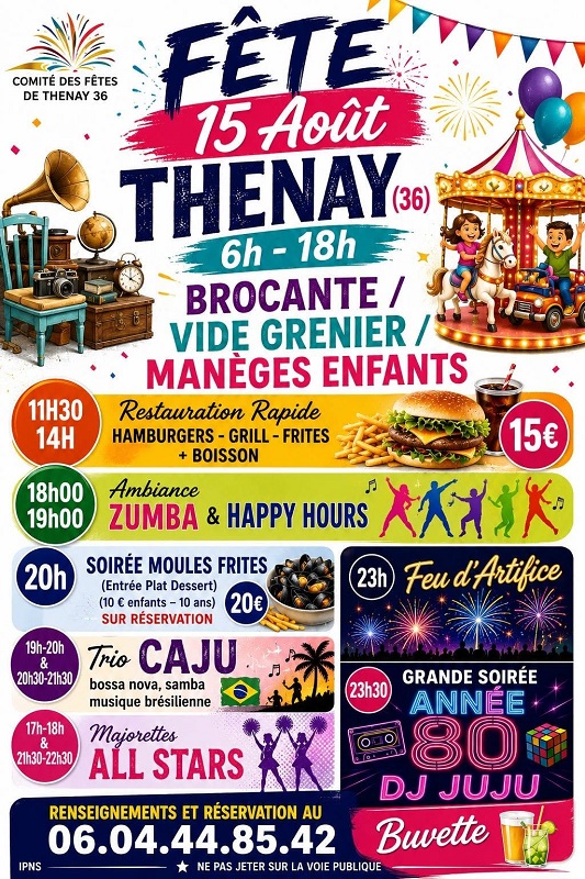 15-08 Fête Thenay comité des fêtes thenay