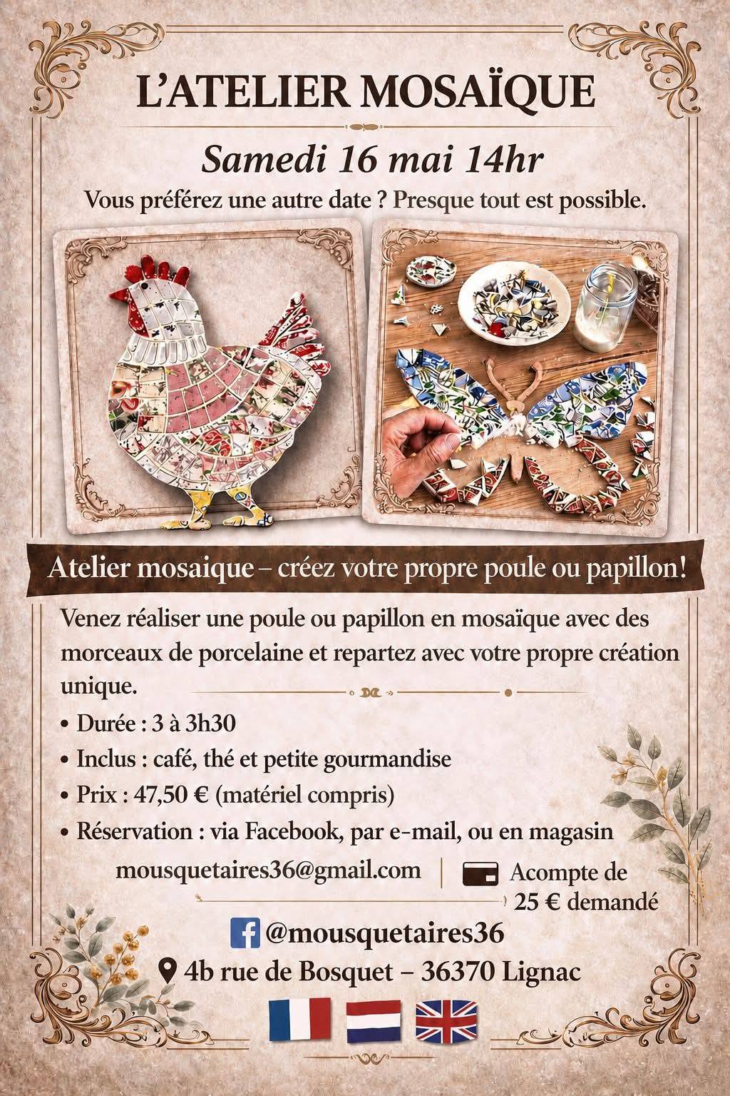 16-05 Atelier mosaïque LIGNAC © Les Mousquetaires