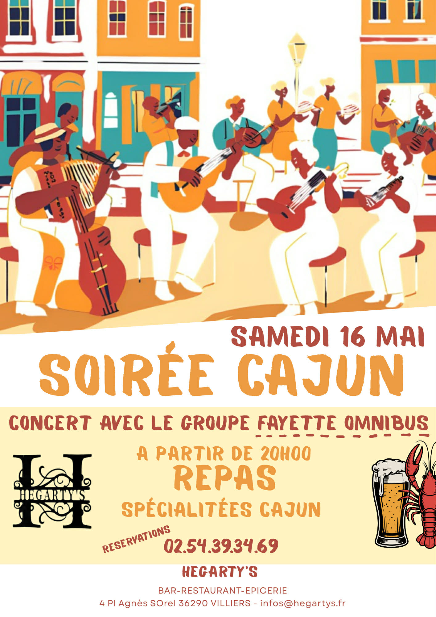 16-05 Soirée Cajun Villiers © Hegarty's bar
