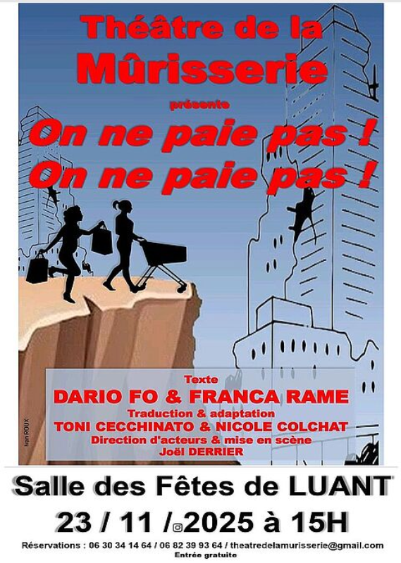 2025 11 23 Représentation de théâtre de la Mûrisserie Salle des fêtes Luant Théâtre de la Mûrisserie