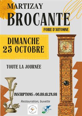 AfficheAnnonceEvènementVenteBrocantePublicitéNoirJauneMarronCollagePhotosVintageRétro-1