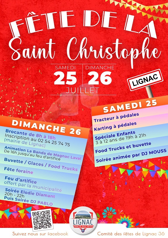 25et26-07 Fête de la St Christophe Lignac comité des fêtes