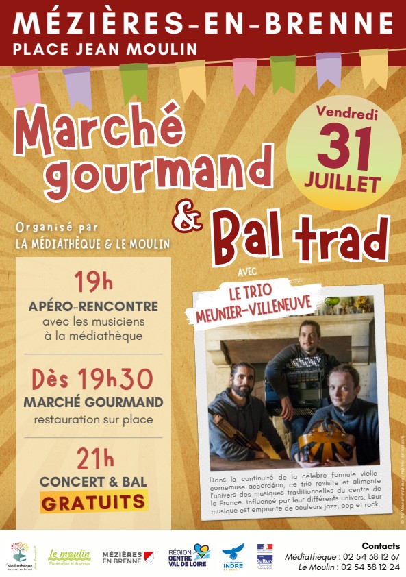 31-07 Marché et bal trad MEZ Mediathèque e mézières-en-brenne