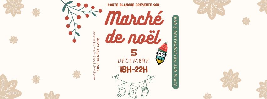 marché de Noel Carte Blanche Carte Blanche