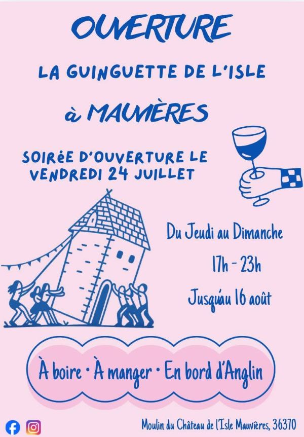 Guinguette  de l'Isle Moulin du château de l'ISle