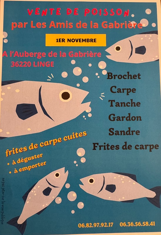 01-11 Vente poissons Gabrière Les amis de la gabrière