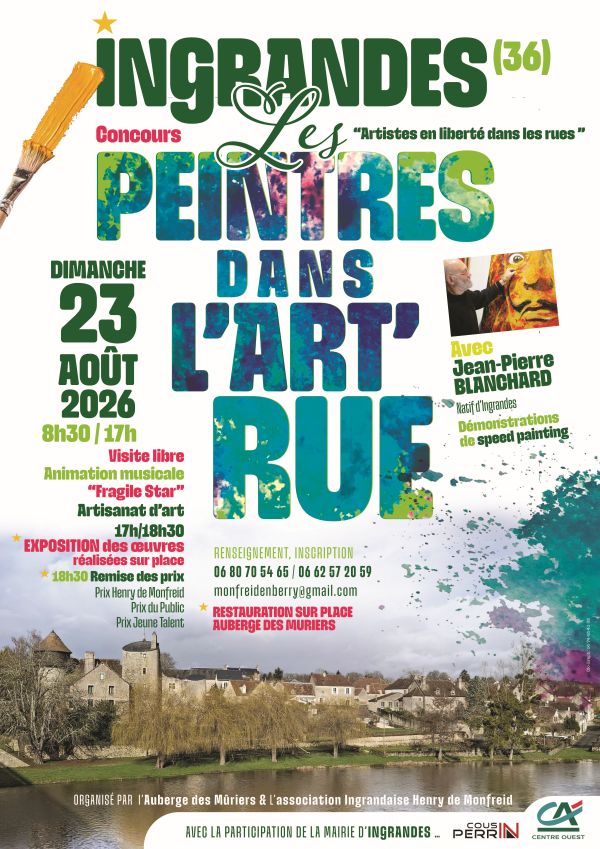 Les peintres dans l'Art'Rue Association ingrandaise Henry de Montfreid