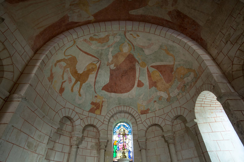 Une église romane entre Boischaut et Brenne - Peintures murales de l'église © hellio - van ingen