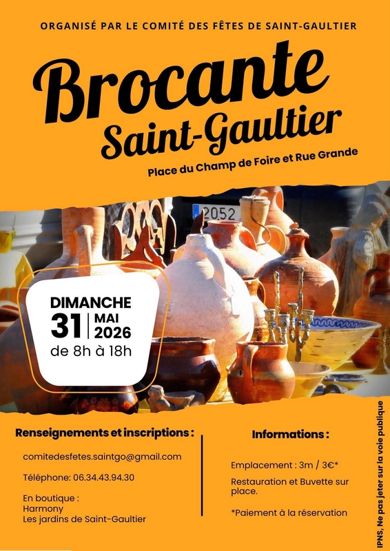Brocante saint gaultier ©comitedesfetesstgo