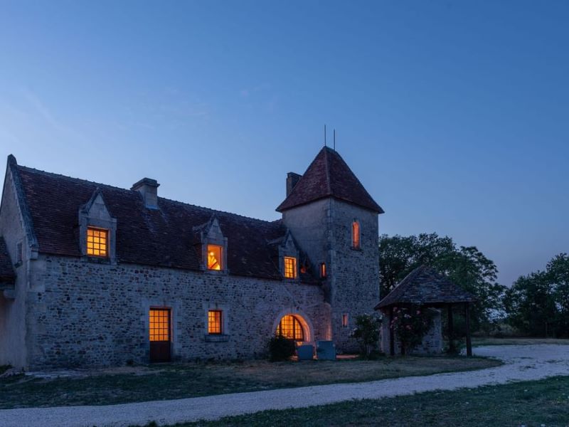 Manoir Pierre Levée nuit Brenne 