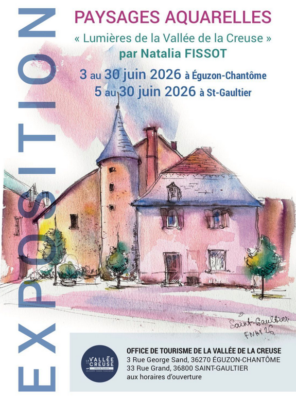 Paysages aquarelles eguzon st go ©nataliafissot