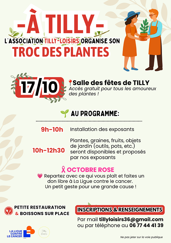 Flyers - Troc des plantes 2026 - FR Tilly Loisirs